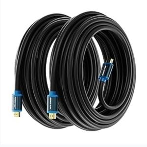 HDMI Cable 4K Ultra HD 50 Foot (2 Pack) HDMI 2.0 Cable, High Speed 18Gbps 4K@60H